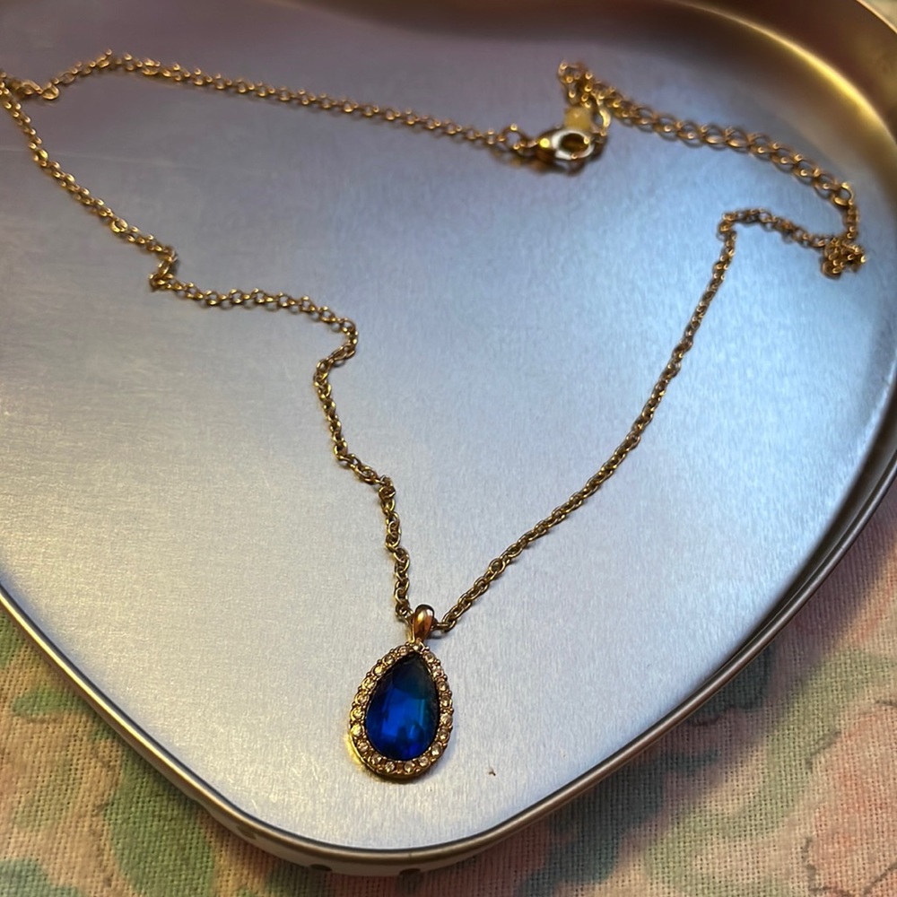 blue necklace